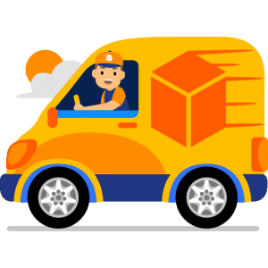 courier, van, delivery
