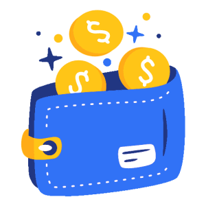 wallet, coins, money